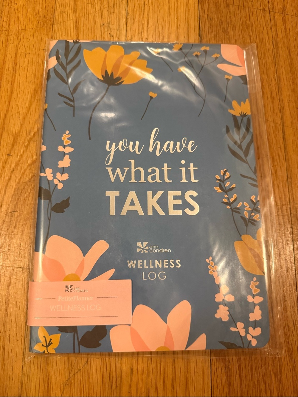 Erin Condren "You Have What It Takes" Blue & Pink Wellness Log NEW